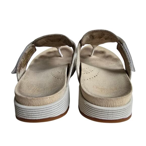 Dansko Cece Sandals Size EU41 US 10.5-11 White Leather Thong Sandal Flipflops - Picture 6 of 13